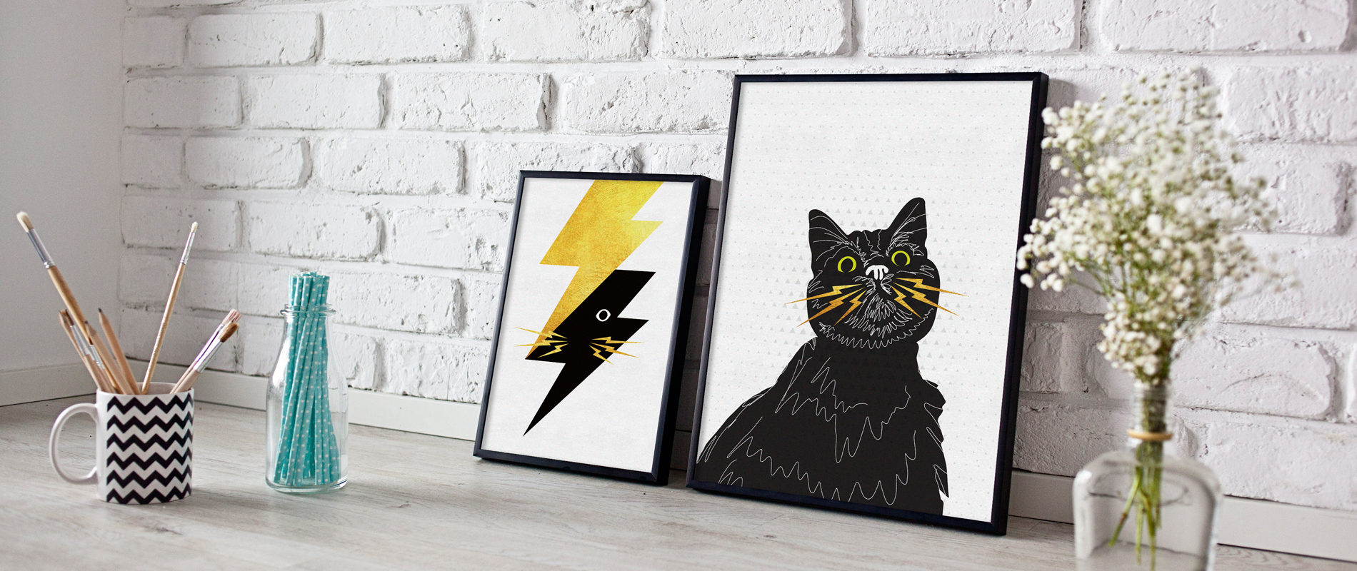 Duo cadre - Le Chat en ligne